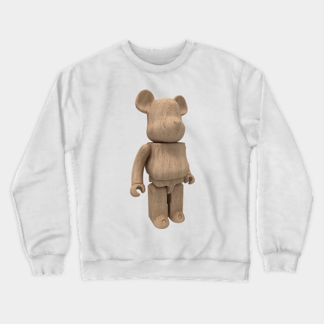 wood bearbrick Crewneck Sweatshirt by visualeffect